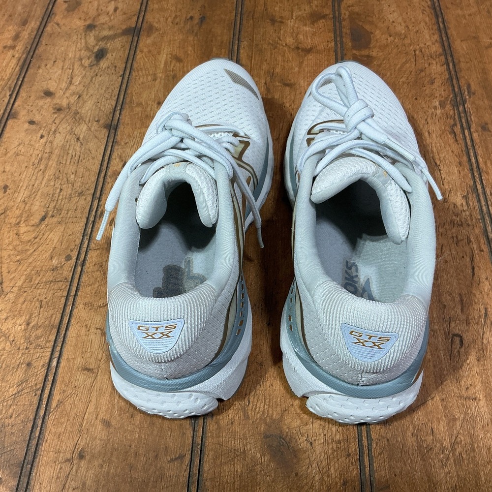 Brooks Women's Adrenaline GTS 20 White Gray Gold Sneakers 1202961B164 Size 8.5 B - Picture 11 of 12